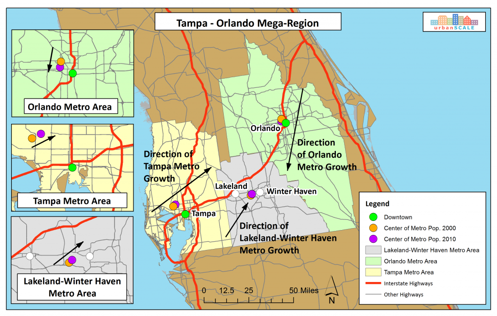 Tampa-Orlando Mega-Region Map